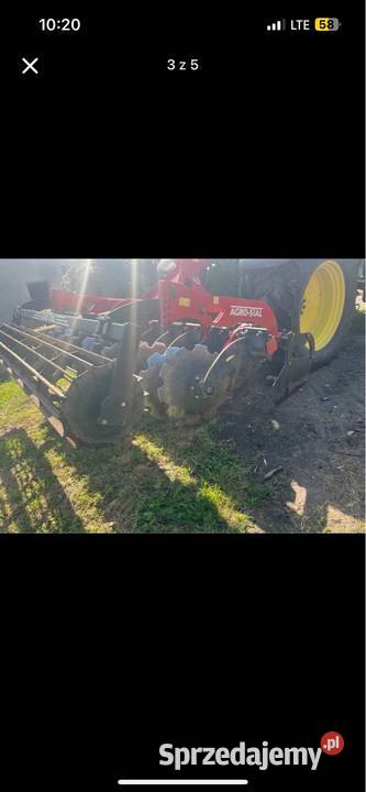 Brona talerzowa agro stal 3m Smuszewo sprzedam