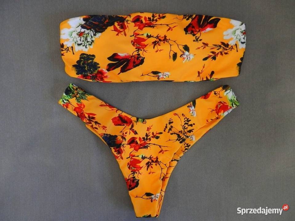 Strój Kąpielowy Bikini Dwuczęściowy Miodowy czerwony Łomża
