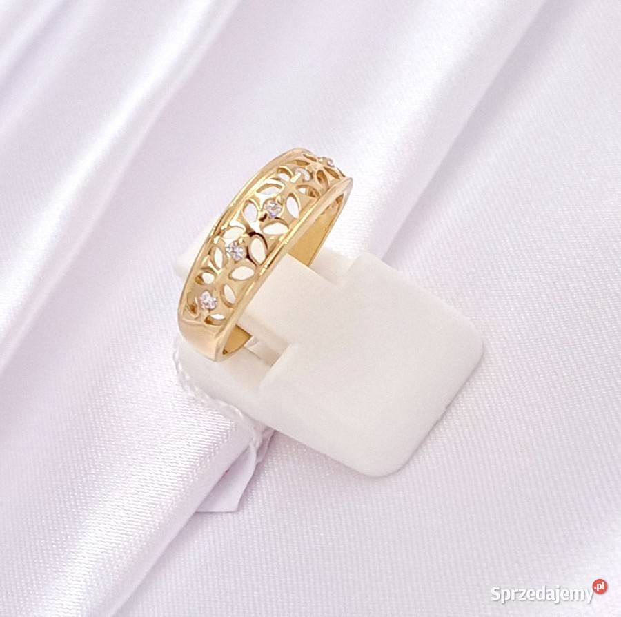 Pierścionek r11 Złoty pr585 Obrączkowy Z685