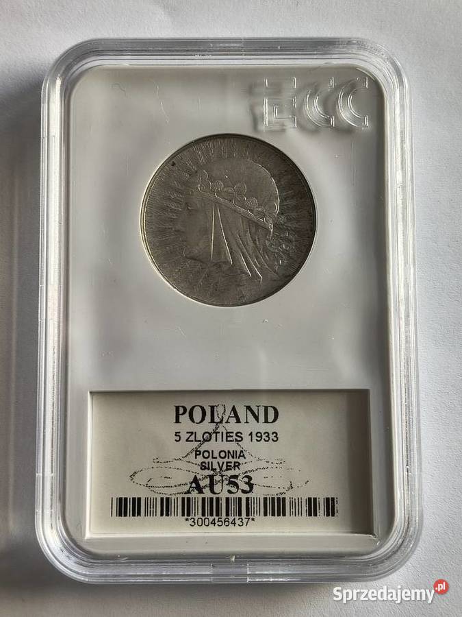 5 1933 Polonia grading GNC nota AU 53 Szczecin