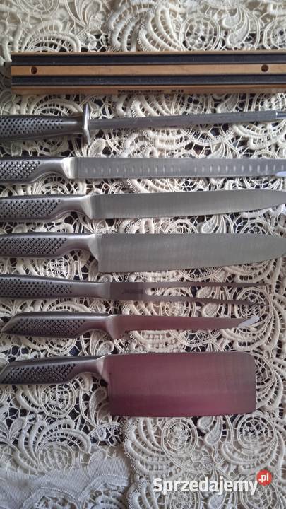 ZESTAW NOŻY KUCHENNYCH Z OSTRZAŁKĄ I ZAWIESZKĄ Piła sprzedam