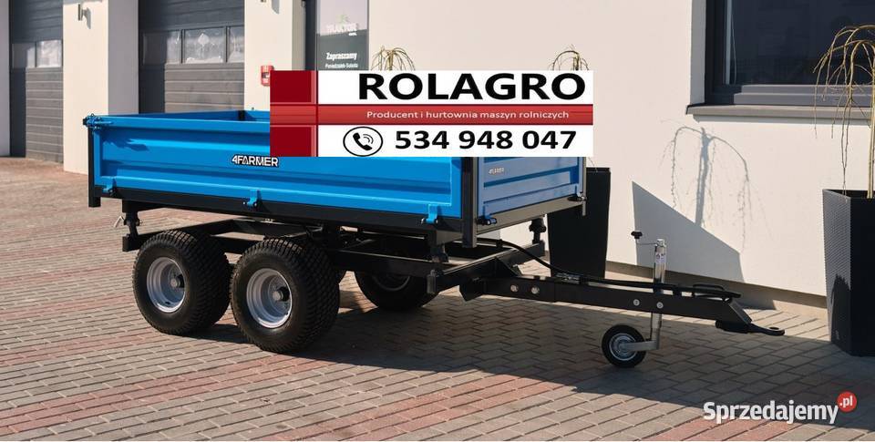 Przyczepa dwuosiowa 25T z kiprem Quad