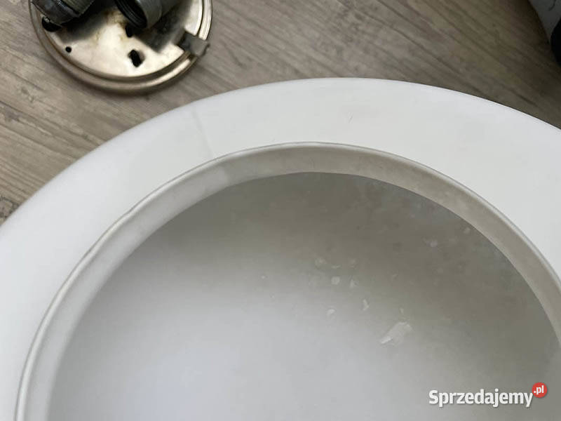 Lampa plafon grzybek okrągły satynowy 245 PRL świętokrzyskie Kielce