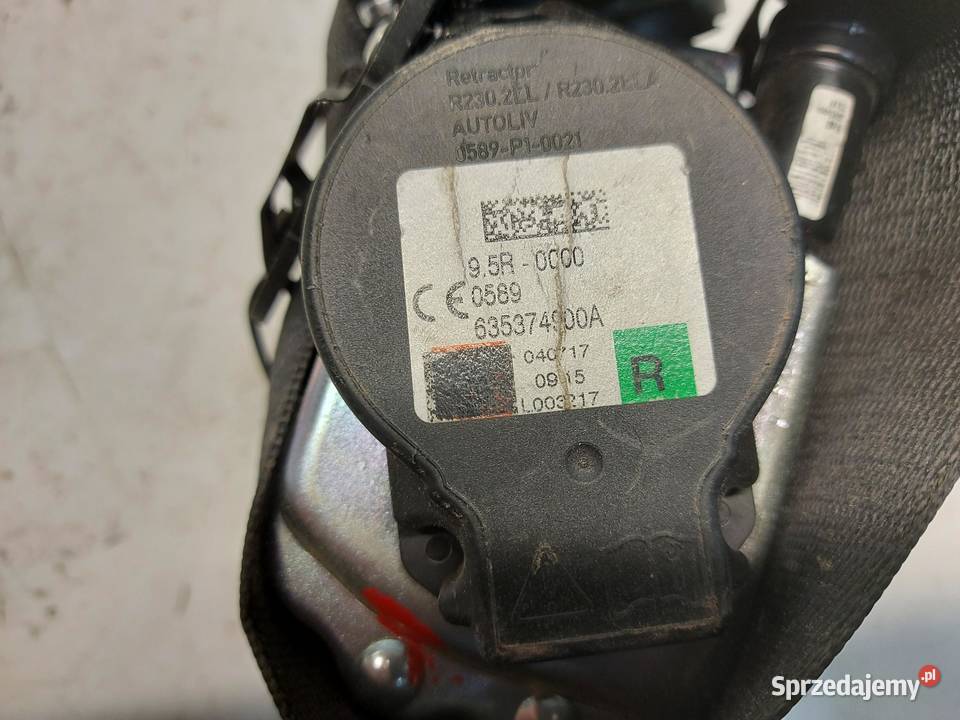 MERCEDES W205 Pas bezpieczeństwa przód prawy sprzedam