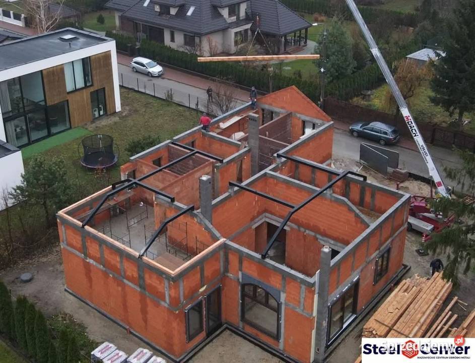 Stalowa więźba dachowa nadproże stalowe wiązary Wola Krakowiańska