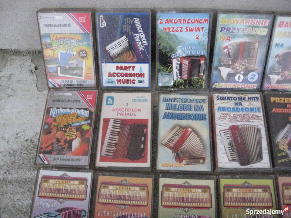 Stare kasety magnetofonowe AKORDEONY Grodziczno