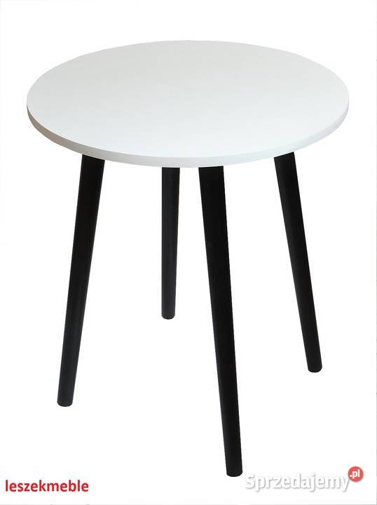 STÓŁ OKRĄGŁY FI 70 CZARNY STOLIK ŁAWA RÓŻNE 70cm