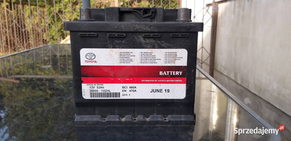 Hiszpański akumulator Toyota 12V 52AH480A osobowe Nowy Dwór Mazowiecki