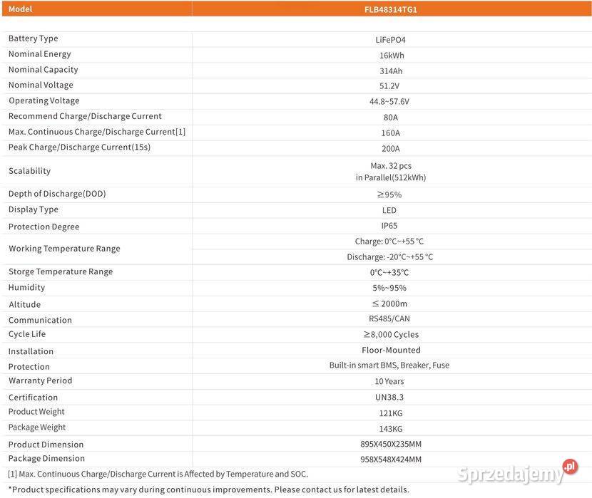 Magazyn energii LiFePO4 16 kWh Felicity