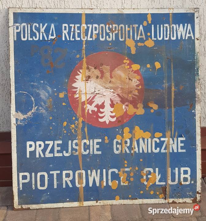 Tablica graniczna PRL loft Pietrowice