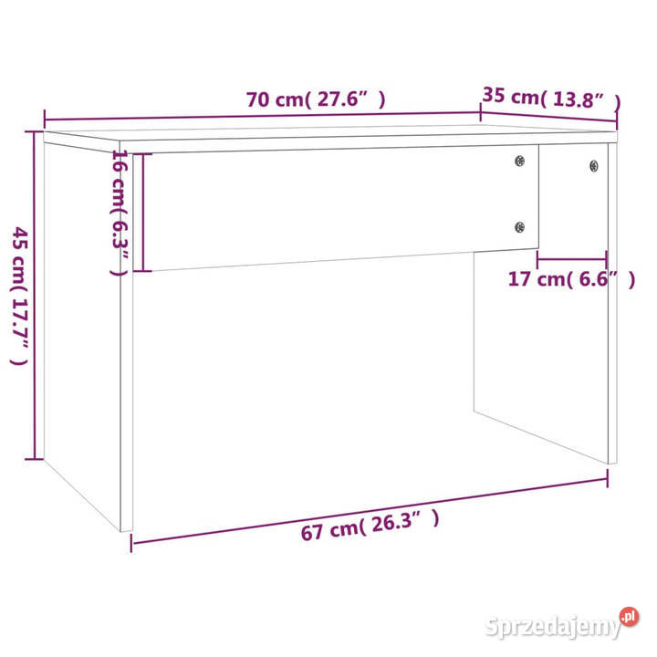 Stołek do toaletki czarny 70x35x45 materiał mazowieckie