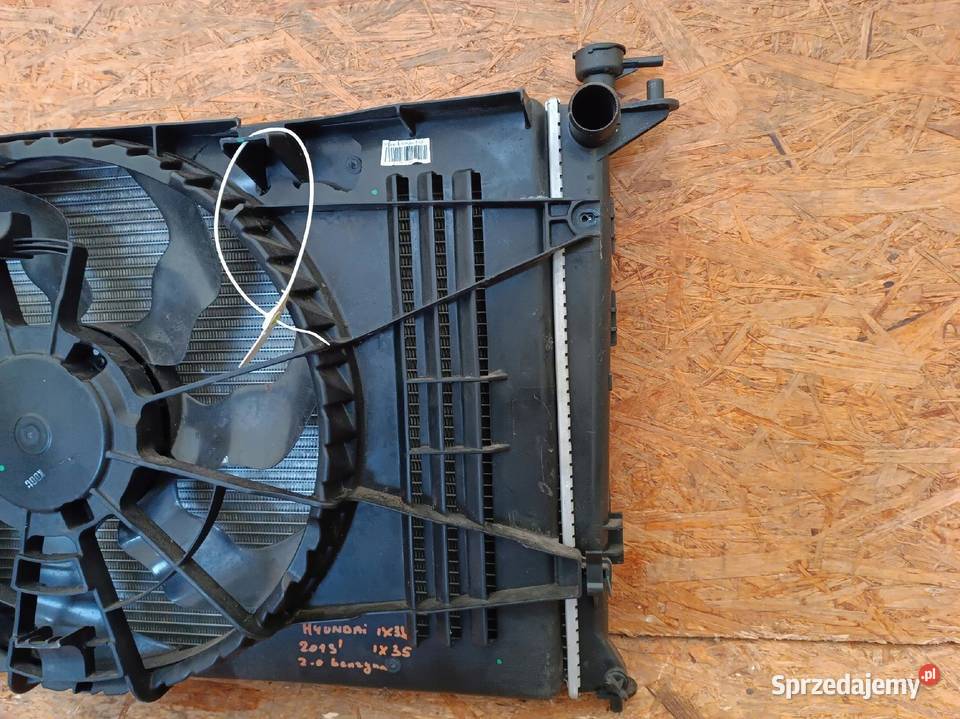 CHŁODNICA WODY WENTYLATOR HYUNDAI IX35 LIFT 2013 osobowe Nowy Tomyśl