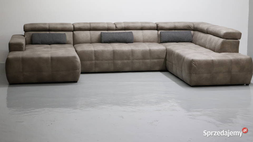 TPR WIelkie U regulowane zagłówki szaro brązowa Poznań