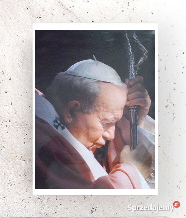 A4 obrazek z Janem Pawłem II papież plakat A4 wielokolorowy Białystok sprzedam