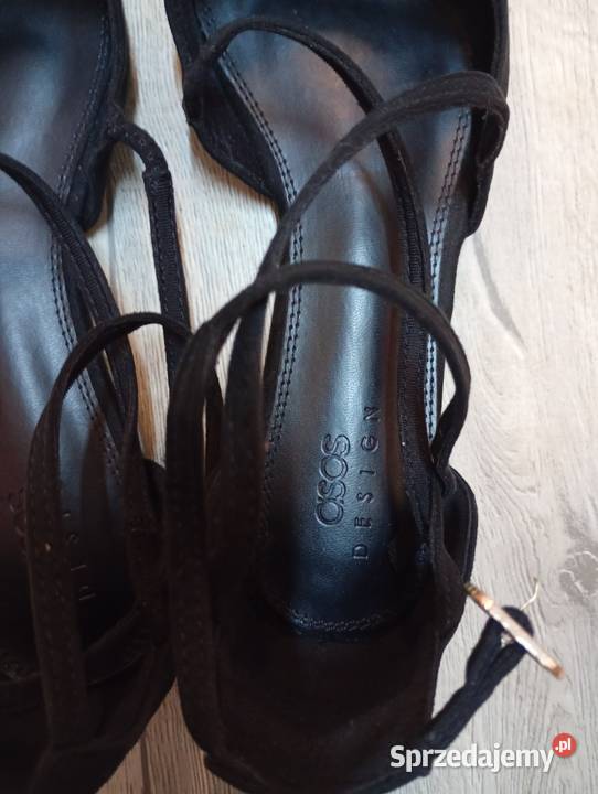 40 ASOS Design Czarne baleriny wieczorowe z sprzedam