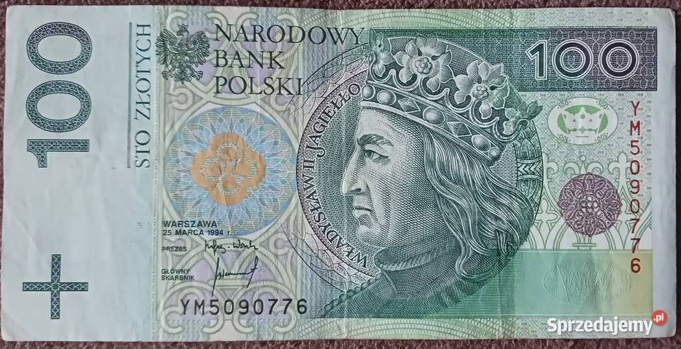 100 Władysław Jagiełło 1994 r seria zastępcza YM Konin