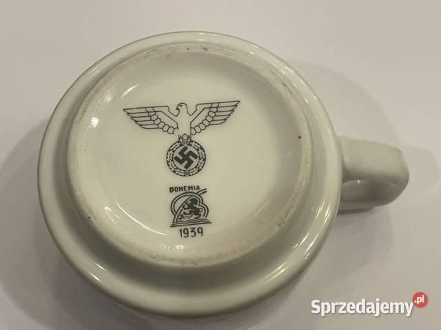 Niemiecki kubek porcelanowy Wehrmacht Bohemia Kraków