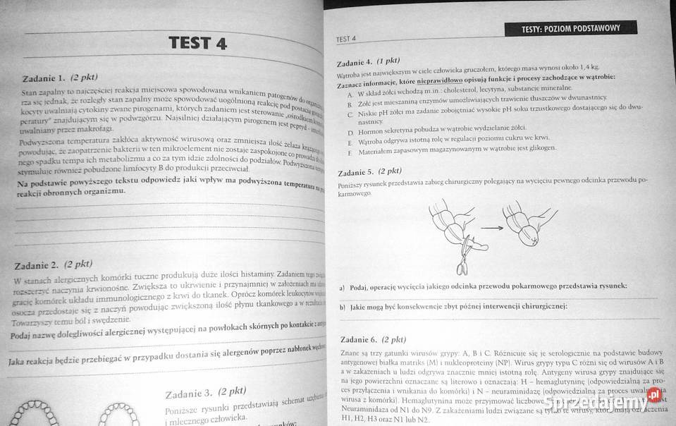 Testy Matura Biologia Sebastian Grabowski lubelskie Chełm