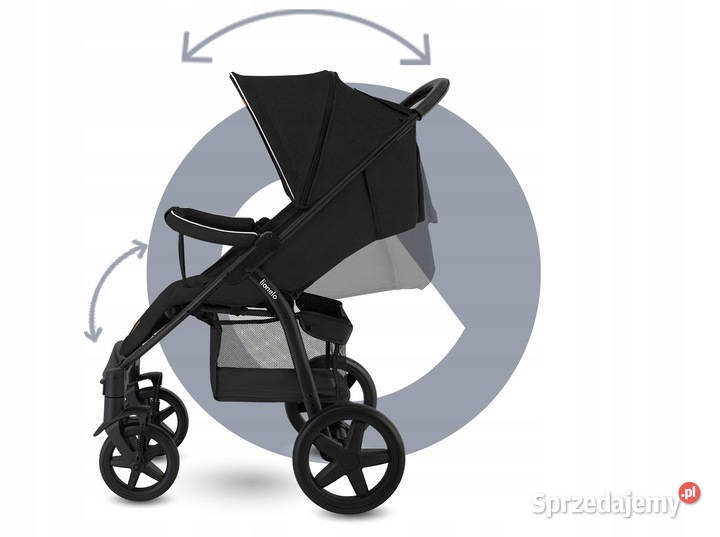 Wózek spacerowy spacerówka LIONELO ANNET czarny wielkopolskie