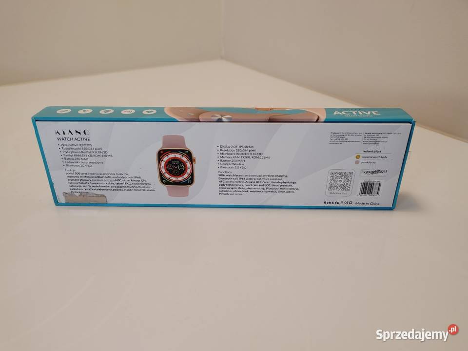 KIANO Watch Active stylowy złoty smartwatch Pozostałe Kraków sprzedam