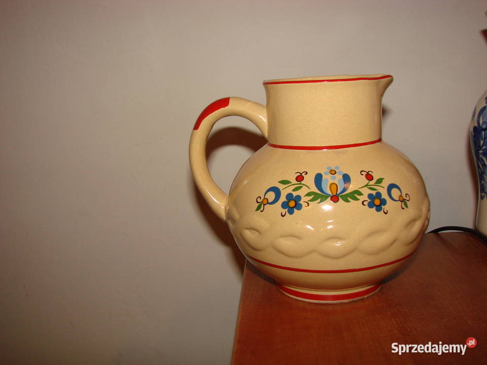 Bolesławiec wzór kaszubski dzbanek PRL pomorskie