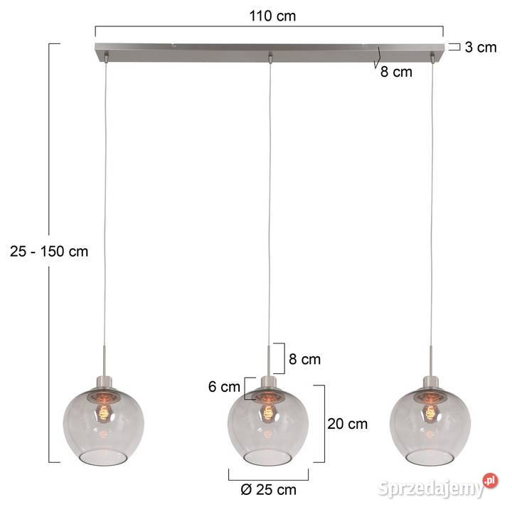 Lampa wisząca potrójna styl nowoczesny wielkopolskie