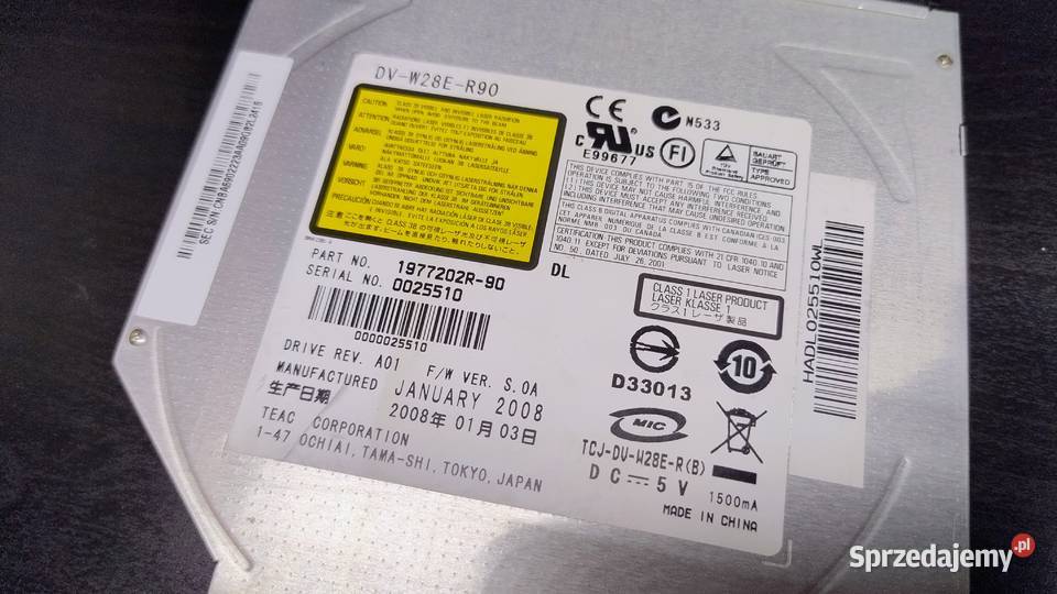 Do laptopa nagrywarka DVD Teac DVW28ER90 IDE Łódź