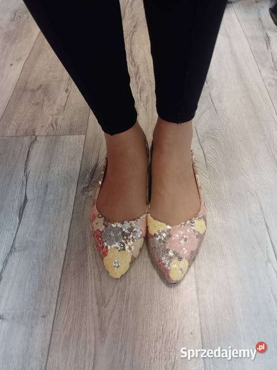 42 Bogato zdobione baleriny wieczorowe na lato tkanina Kraków