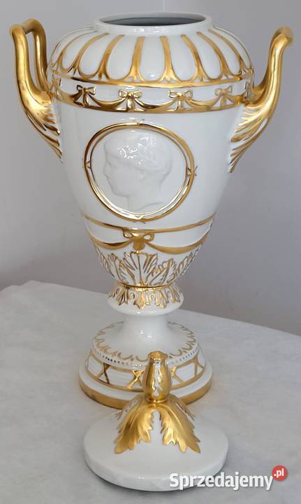 Ekskluzywna porcelanowa amfora duża 41 reliefowy