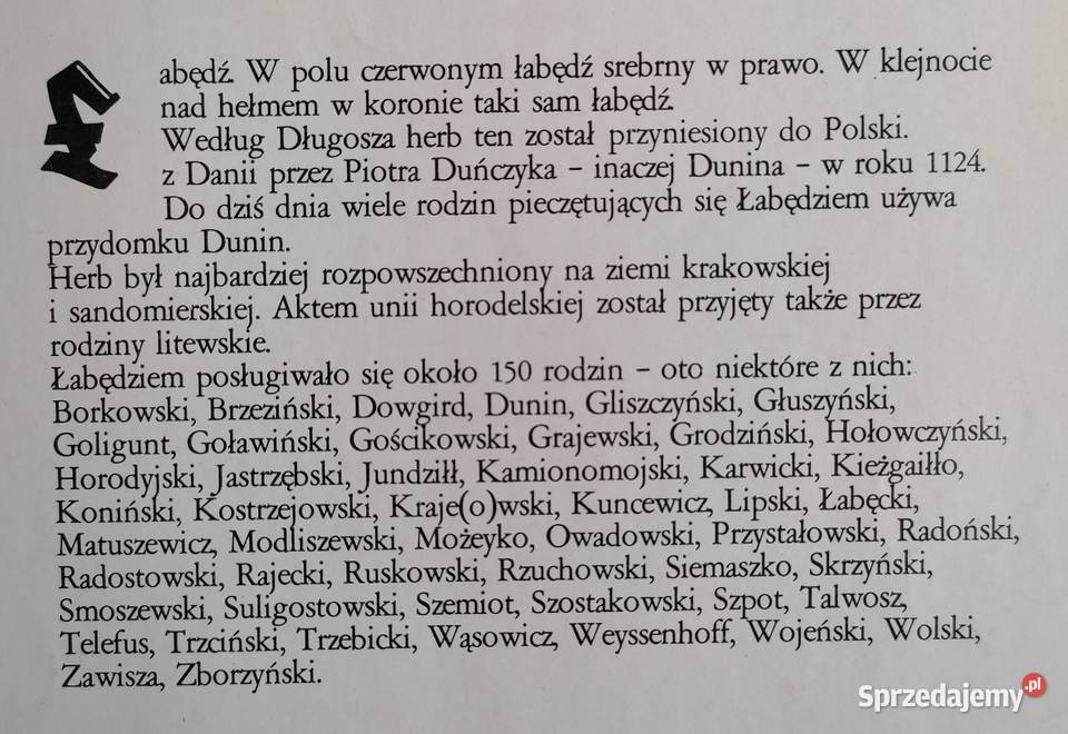 Herby rodowe na papierze kredowym z nazwiskami z Białystok