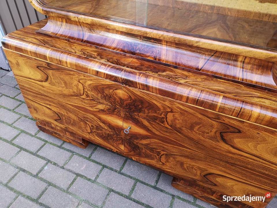 Witryna Serwantka ARTDECO Politura Orzech Stara Meble Swarzędz