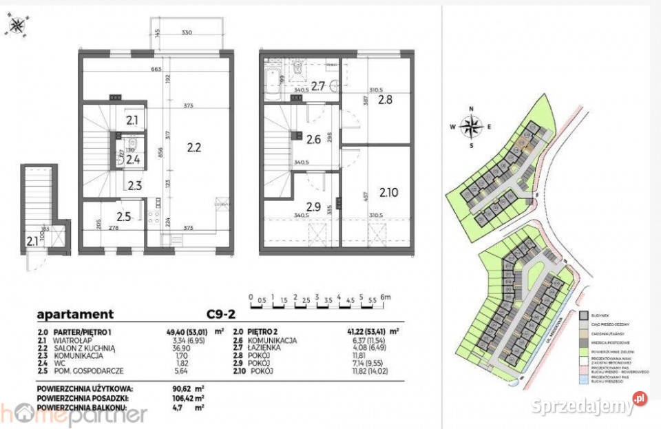 Sprzedaż mieszkania Iwiny Magnoliowa 9063m2 4pok 90.63m2