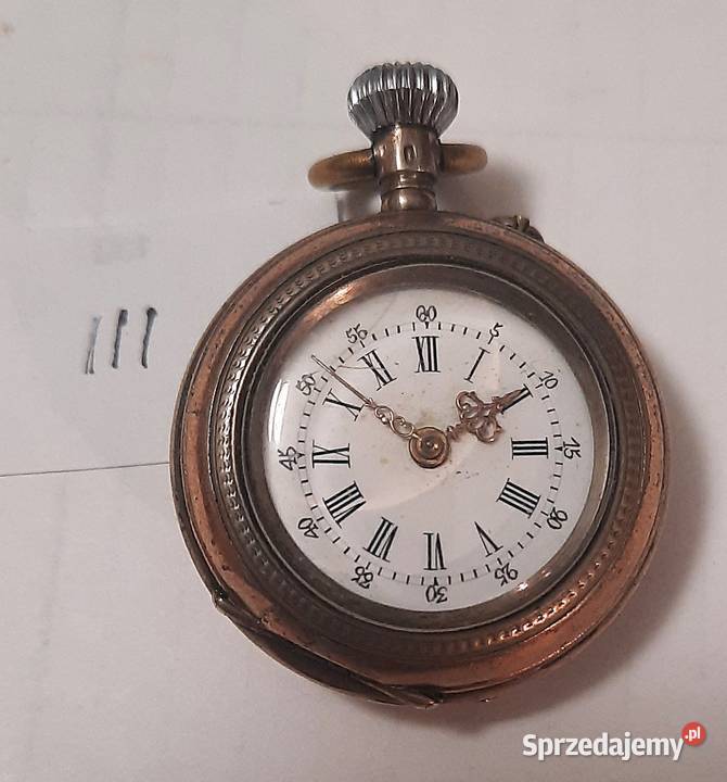 Stary Srebrny Zegarek Kieszonkowy III