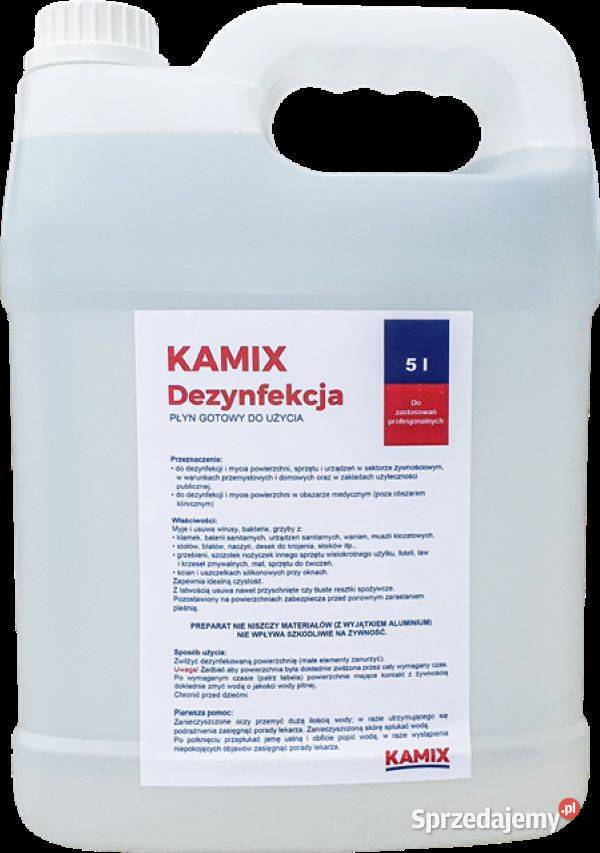 Płyn do dezynfekcji powierzchni KAMIX - 1L i 5L 8%VAT wirus