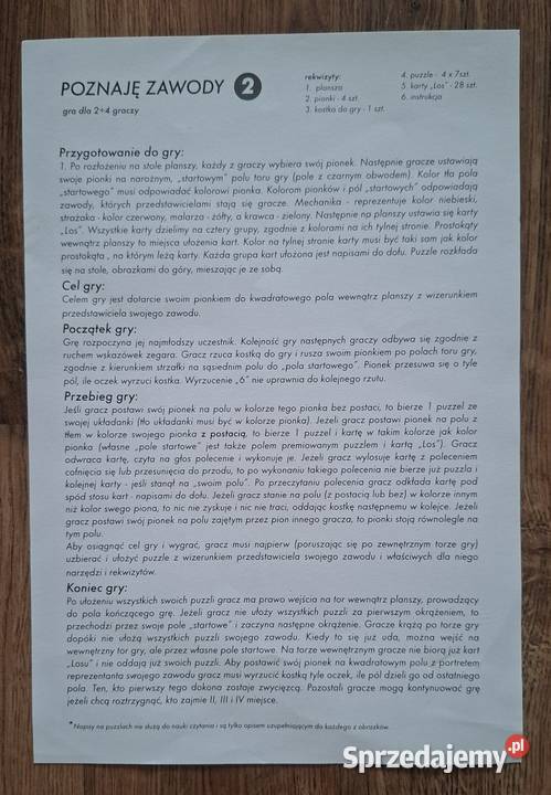 Poznajemy zawody 2 gra planszowa Zielona Góra