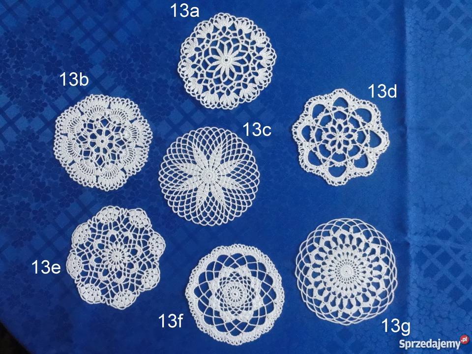 Serwetki białe szydełkowe na szydełku ok 1014 Lublin