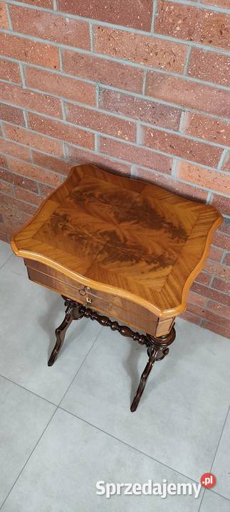 Piękny stolik niciak Ludwik Filip antyk lubuskie Łagów