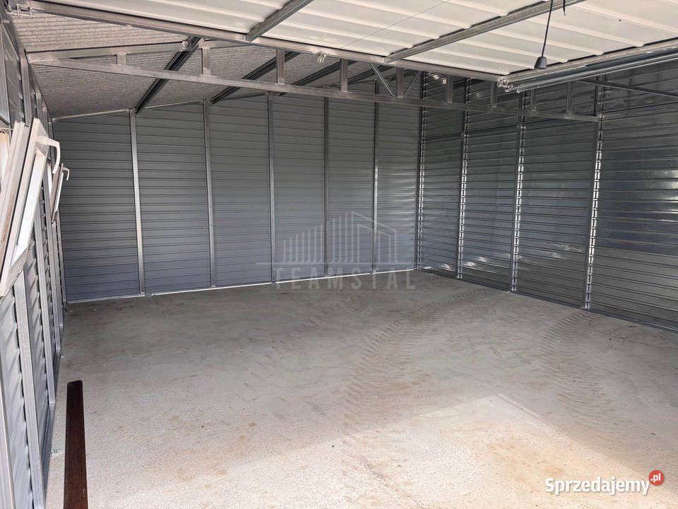 Garaż blaszany 9x6m wiata 4m wnęka 2x brama małopolskie