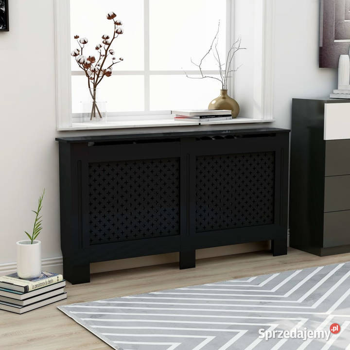 Osłona na kaloryfer czarna 152x19x815 MDF mazowieckie Warszawa
