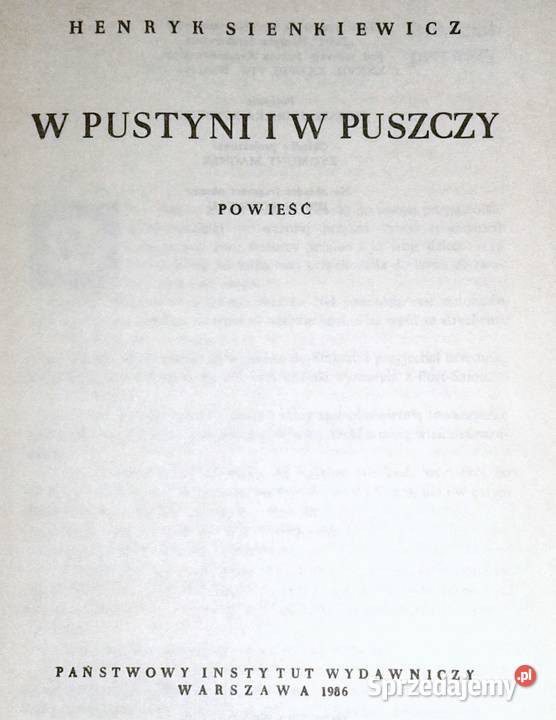 W pustyni i w puszczy Powieść Henryk Sienkiewicz Chełm