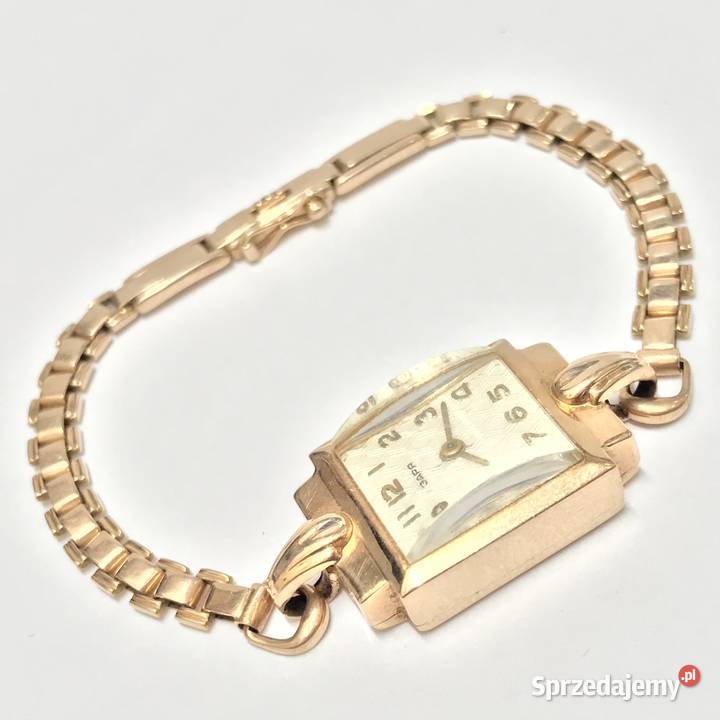 Złoty ZEGAREK damski 585 14K ZSRR Zaria CUDOWNY mazowieckie