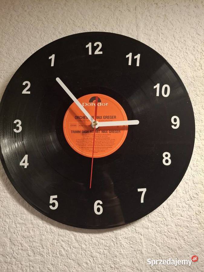 Zegar z płyty winylowej średnica 30 Łódź sprzedam