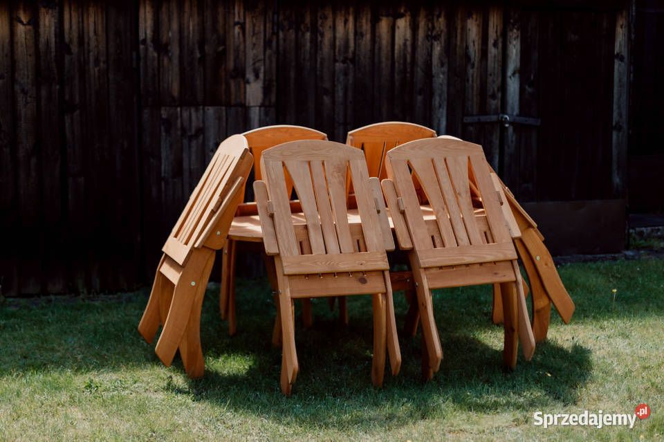 Meble ogrodowe drewniane składane typ X lamel 7 inny kolor Kalety