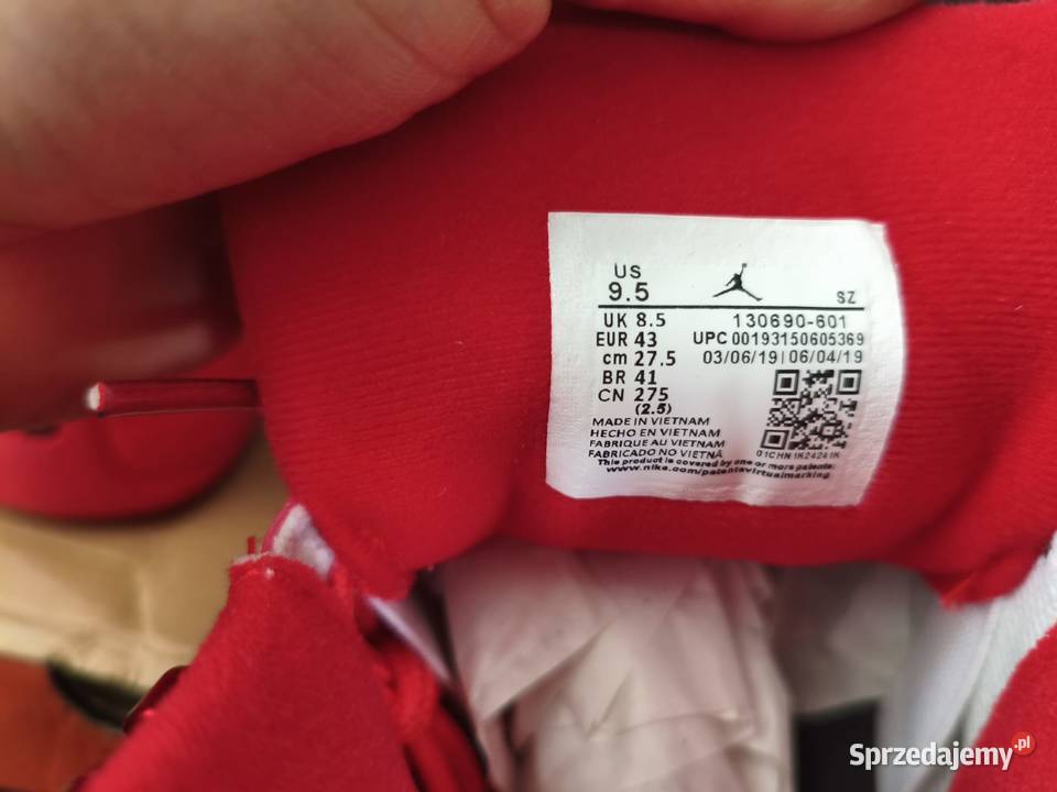 Air Jordan 12 Retro r43 czerwone Sportowe lubelskie Łęczna
