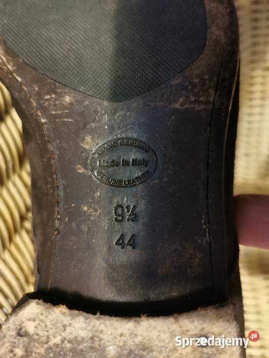Półbuty Cuoio Genuino Skóra Naturalna Zamsz 44 Łódź