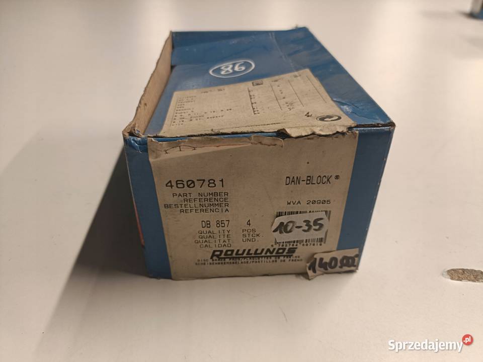 Citroen ZX Peugeot 205 405 PRZEDNIE KLOCKI Klocki hamulcowe Rudka