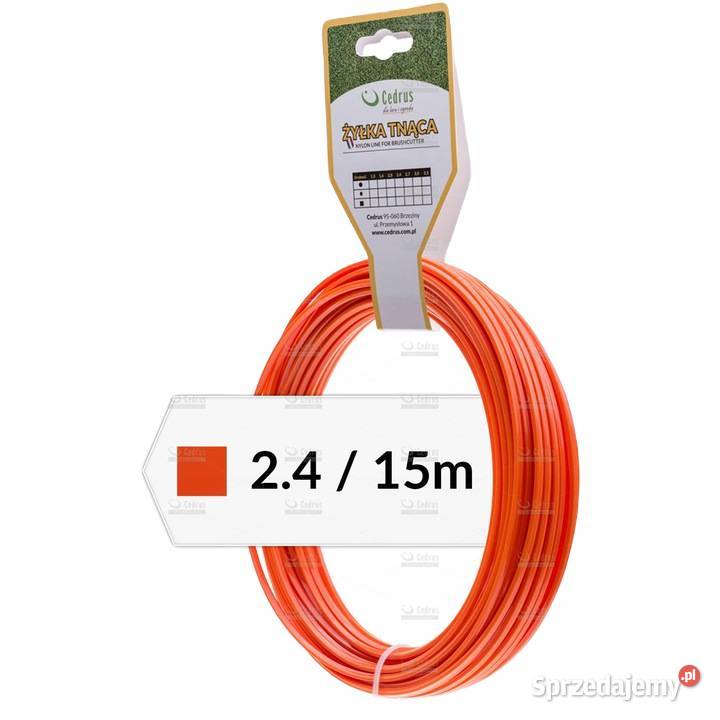 Żyłka tnąca 2415m k kwadrat pomarańcz PIN004 Opalenica