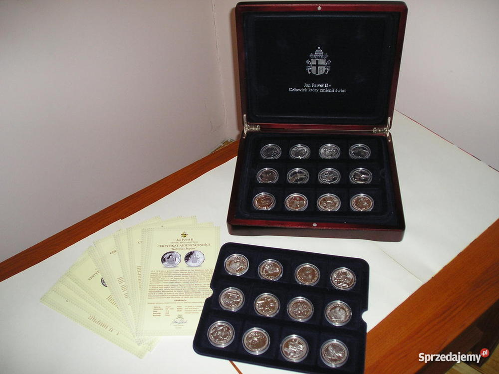 Kolekcja srebrnych monet JAN PAWEŁ II Człowiek k Warszawa