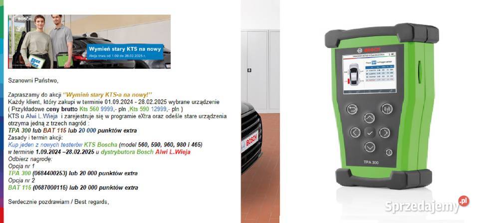 Kts 340 tester usterek Boschwymień stary Kts Bielsko-Biała