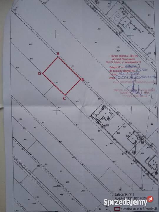 Działka budowlana 1079 m2 Lublin Marzanny 20m